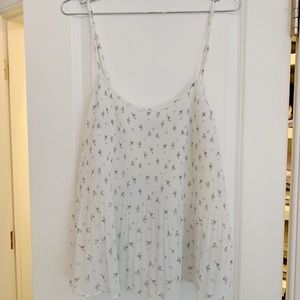 Abercrombie White Flow Tank